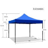 Outdoor Sunshade 3x3m Advertising Tent Large Canopy Parking Courtyard Sun Umbrella Stall Night Market Barbecue Shed Activity Exhibition Booth Blue