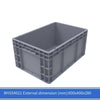Grey EU Series Turnover Box Rectangular Thickened Plastic Logistics Box Auto Parts Box Aquaculture Fish Turtle Box Storage Sorting Box