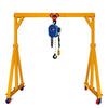 Mobile Gantry Crane Small Hand Push Removable Crane Gantry Crane Span 2m * Height 2.5m + Electric Hoist + Hand Pull Slide Car / Set