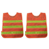 10 Pieces Orange Fish Net Reflective Vest Fits for Men and Women High Visibility Safety Vests