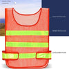 25 Pieces Reflective Clothing Reflective Vest Fluorescent Orange Mesh Car Traffic Safety Warning Vest Sanitation Construction Duty Cycling Safety Clothing