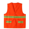 10 Pieces Reflective Vest Sanitary Waistcoat Reflective Safety Vest Work Clothing for Cleaning Workers Highway Construction- Orange with Hat