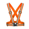 10 Pieces Reflective Vest Safety Gear Safety Vest with High Visibility Adjustable Straps for Running Jogging Cycling Hiking Walking - Orange