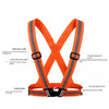 10 Pieces Reflective Vest Safety Gear Safety Vest with High Visibility Adjustable Straps for Running Jogging Cycling Hiking Walking - Orange