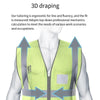 10 Pieces Zipper Multi-pocket Reflective Vest Fluorescent Yellow Green Car Traffic Safety Warning Vest 4 Pieces Reflective Environmental Sanitation Construction Duty Cycling Safety Clothing