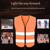 10 Pieces Reflective Working Vest with 2 Highly Reflective Strips Safety Vest for Outdoor Work, Jogging, Sports - Orange