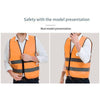 10 Pieces Reflective Working Vest with 2 Highly Reflective Strips Safety Vest for Outdoor Work, Jogging, Sports - Orange