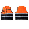 Reflective Vest Highlight Night Work Safety Vests Warning Clothing Construction Multi Pocket Reflective Clothing - Orange Free Size