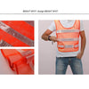 10 Pieces Traffic Riding Reflective Vest Safety Warning Vest for Environmental Sanitation Construction Duty Safety Suit - Orange