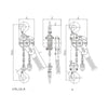 1T * 3m Handle Hoist Lifting Chain Block Crane Lifting Sling For Working