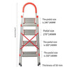 Folding Ladder Industrial Herringbone Ladder Multi-functional Portable Engineering Construction Stairs Small Ladder Climbing Ladder Combined Ladder Climbing Ladder Aluminum Ladder 4 Steps