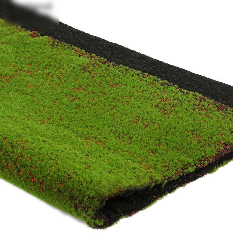 Simulated Moss Artificial Turf Simulated Lawn Micro Landscape Landscaping Moss Green Plant Window Bonsai Simulated Decoration Moss On Red Background