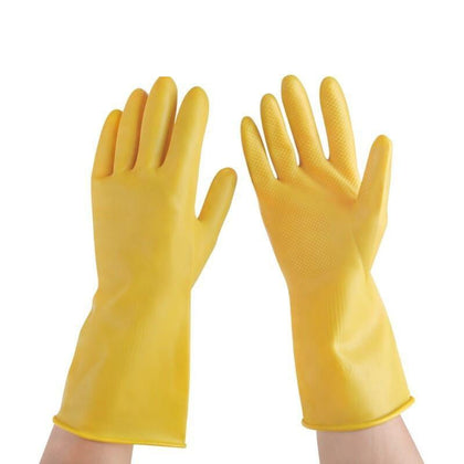 20 Pairs Thicken Latex Gloves Housekeeping Dishwashing Laundry Protective Gloves Wear Resistant Protective Gloves