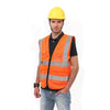 6 Pieces Reflective Vest Construction Site Safety Suit Environmental Sanitation Reflective Vest Multi Pocket Yellow Breathable Pocket Size XL