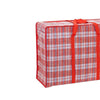 Medium Size 60*42*24cm Red Lattice (10 Pack) Woven Bag Moving Bag Extra Thick Oxford Cloth Luggage Packing Bag Waterproof Storage Snake Skin Bag