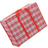 Medium Size 60*42*24cm Red Lattice (10 Pack) Woven Bag Moving Bag Extra Thick Oxford Cloth Luggage Packing Bag Waterproof Storage Snake Skin Bag