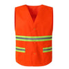 6 Pieces Reflective Vest Button Sanitation Worker's Labor Road Cleaning Work Clothes Night Reflective Orange