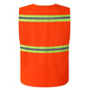 6 Pieces Reflective Vest Button Sanitation Worker's Labor Road Cleaning Work Clothes Night Reflective Orange