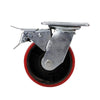 Polyurethane PU Caster Industry Trolley Caster Antiskid Silent Pulley 8 Inch PU Single Wheel