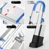 2.3m Stainless Steel Multi-function Thickened Miter Ladder Portable Non Slip Ladder Folding Ladder Seven Step Orange (full Step 13cm)