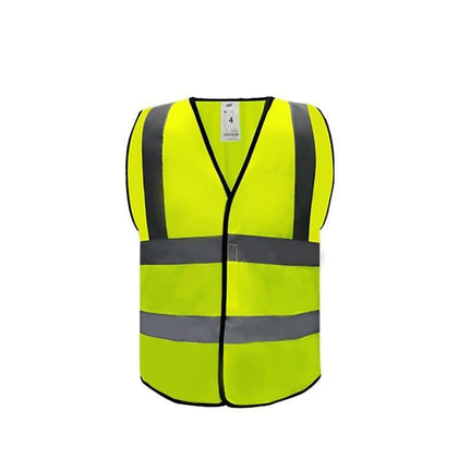 10 Pieces Yellow Reflective Vest Highlight Night Work Safety Vest for Engineering Construction Traffic Sanitation Workers Labor Protection Vest