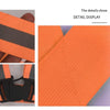 10 Pieces Reflective Vest Elastic Strap Safety Vest High Visibility Fully Adjustable Free Size Safety Gear for Running Jogging Cycling Walking - Orange