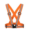 10 Pieces Reflective Vest Elastic Strap Safety Vest High Visibility Fully Adjustable Free Size Safety Gear for Running Jogging Cycling Walking - Orange