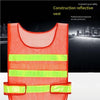 25 Pieces Reflective Vest Reflective Vest Fluorescent Orange Mesh Car Traffic Safety Warning Vest Sanitation Construction Duty Riding Safety Suit