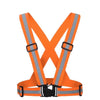 10 Pieces Safety Straps Reflective Safety Vest High Visibility Adjustable Elastic Strap for Running Jogging Cycling Walking in Night - Orange