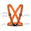 10 Pieces Safety Straps Reflective Safety Vest High Visibility Adjustable Elastic Strap for Running Jogging Cycling Walking in Night - Orange