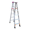 2.4m Widened And Thickened Full Antiskid Engineering Ladder Multifunctional Folding Ladder Aluminum Ladder 2.4m Full Antiskid 8 Steps