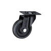 3 Inch Flat Bottomed Movable Casters 4pcs Set High-Temperature Resistant Black Color Nylon (hPa) Wheels with Derlin Bearing Load 100-160KG - 4PCS