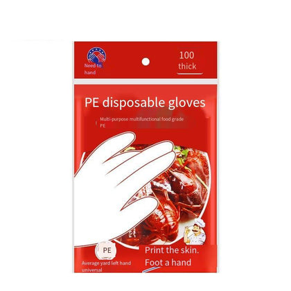 15 Bags Disposable Gloves For Catering Lobster Hairdressing Hand Film Transparent Plastic Thickened Gloves 100 Pieces / Bag