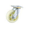 6 Inch Plate Swivel Beige Caster Wheels 4Pcs Flat Bottom Movable Polypropylene (PP) Caster Medium and Heavy Duty Universal Wheels - 4Pcs