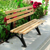 Park Chair Outdoor Bench Solid Wood Row Chair Outdoor Leisure Back Chair Community Park Chair 1.5m