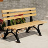 Park Chair Outdoor Bench Solid Wood Row Chair Outdoor Leisure Back Chair Community Park Chair 1.5m