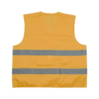 6 Pieces Yellow Reflective Vest Fluorescent Vest Road Construction Work Safety Vests Outdoor Safety Clothes