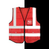 6 Pieces V-shape Collar Safety Vests with 8 Pockets Mesh Breathable Reflective Vest Construction Vehicle Reflective Clothing Traffic Security Clothing - Red