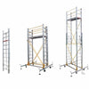 Aluminum Alloy Scaffold 2200 * 2100 * 6900mm Folding Lifting Platform With Wheel Movable Frame Engineering Ladder Mobile Scaffold
