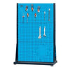Blue 960×375×1530mm Fixed Single Side Material Finishing Rack (3 Square Holes)