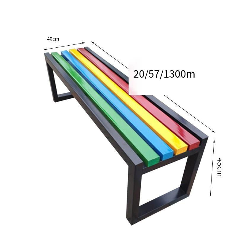 Color Bar Park Chair Outdoor Community Square Stadium Scenic Spot Garden Park Row Chair Bathroom Dressing Room Bench Leisure Bench Park Bench 1.5m