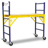 1.8m One-story Iron Scaffold, Wheels with Brakes, Adjustable Platform Height, Load-bearing 135kg