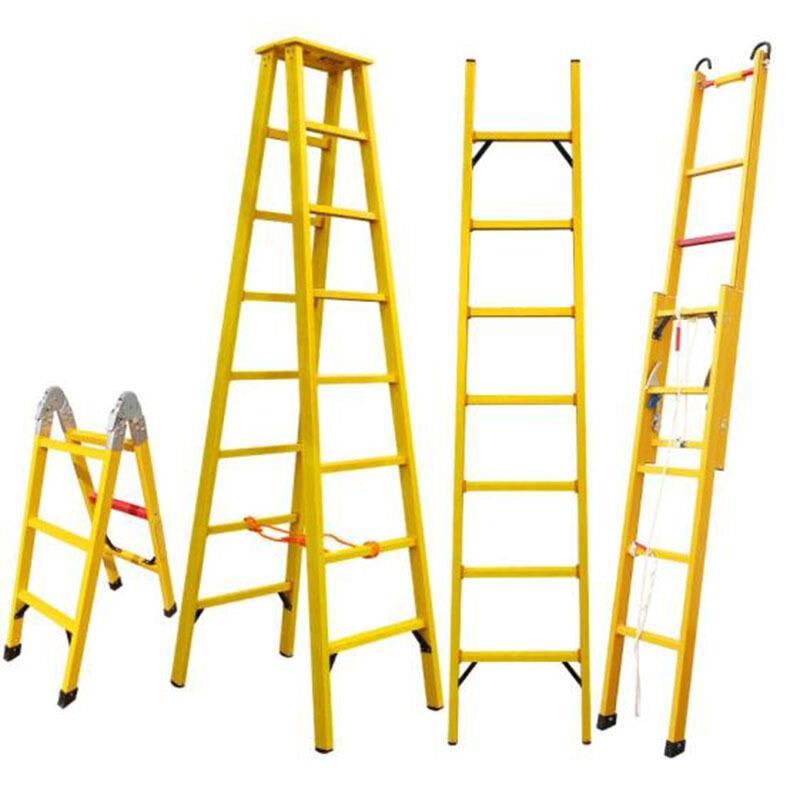 3m FRP Lifting Insulation Ladder Yellow Suitable Electric; ECVV SA ...