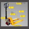 5t Manual Hydraulic Forklift Welding Pump Width 680mm for Warehouse Building Site Freight Yard