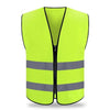 10 Pieces Reflective Vest Safety Vest Two Horizontal Fluorescent Yellow Uniform Free Size