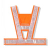 10 Pieces Vest Reflective Vest Safety Vest Traffic Warning Suit Reflective Vest Breathable V-lattice Fluorescent Orange Free Size