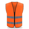 10 Pieces Reflective Vest Safety Vest Reflective Strips with Two Horizontal Orange Free Size