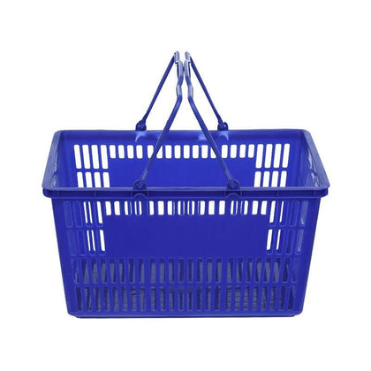 6 Pieces Thickened Supermarket Shopping Basket Portable Plastic Basket Shopping Basket Turnover Basket Sorting Basket Blue Medium