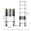 Telescopic Ladder Aluminum Alloy Ladder Ladder Lifting Bamboo Ladder Engineering Ladder Climbing Ladder Thickened 3.8m Telescopic Straight Ladder Climbing Ladder 3.8m Telescopic Straight Ladder