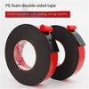 Black Foam PE Double Sided Tape Strong Adhesive Sponge 15mm Wide X10 Meter Thick X1mm 8 Pack